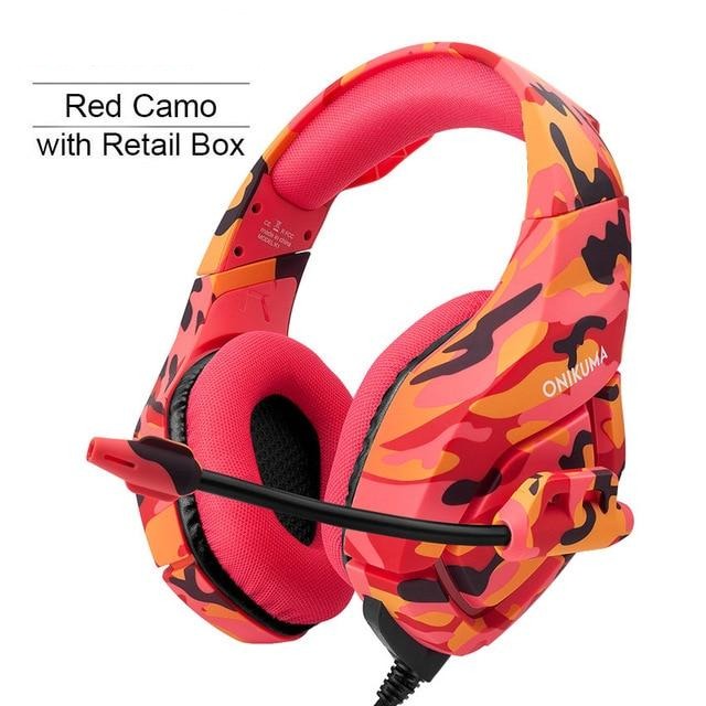 draadloos In het algemeen keuken ONIKUMA K1 Red Camo PS4 Gaming Headset | Shop For Gamers
