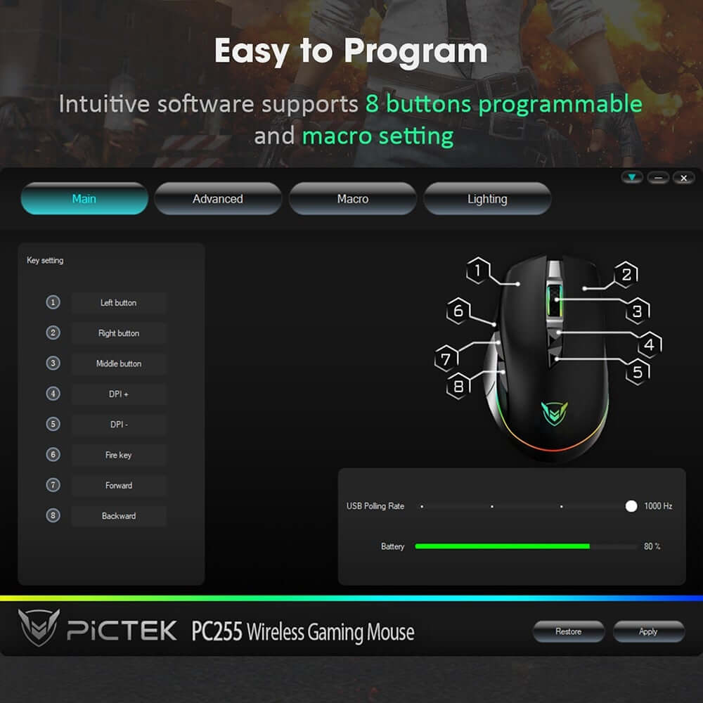 pictek gaming mouse download software