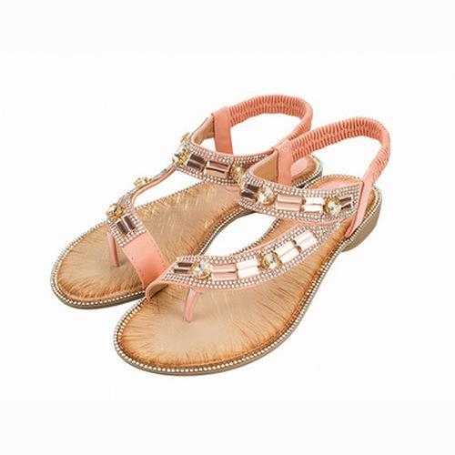 Women Colorful Summer Flat Heel Sandals - nayachic