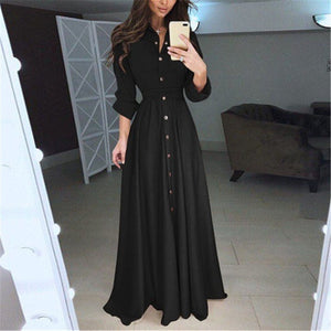 Women Fashion Long-Sleeved Cultivate One&#39;s Morality Dress