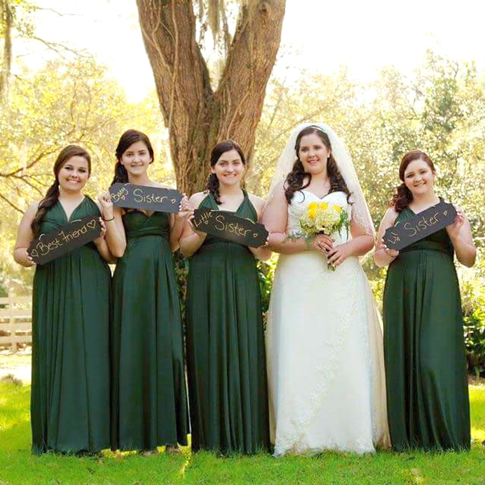 Tdy Forest Green Maxi Infinity Bridesmaid Dress Thedaintyard 5211