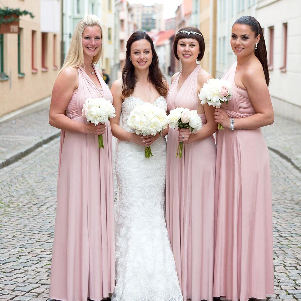 nude pink infinity dress