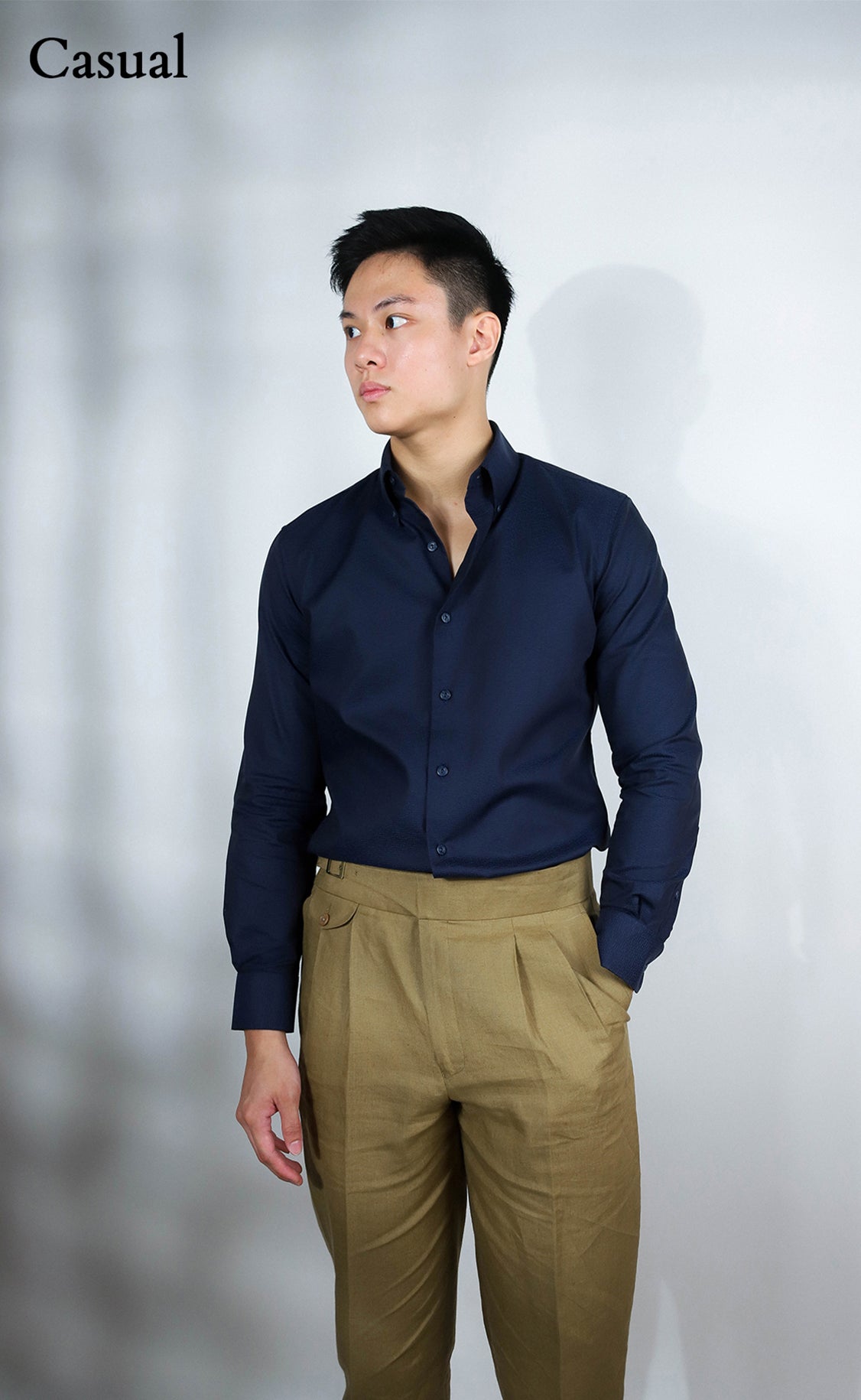 Tailored split yoke shirt