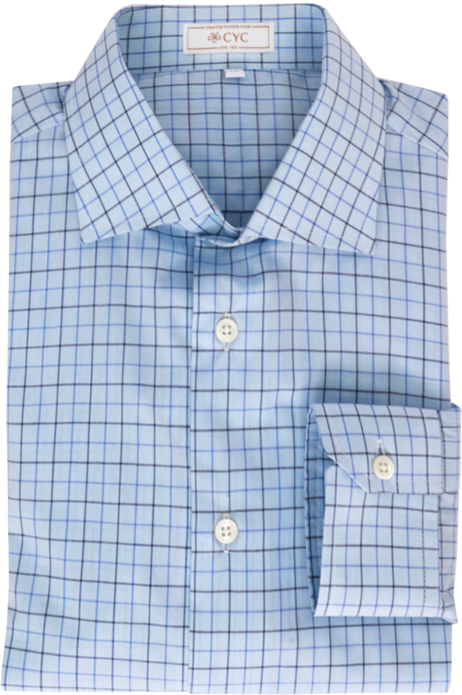 Thomas Mason Sky Blue Tattersall Shirt