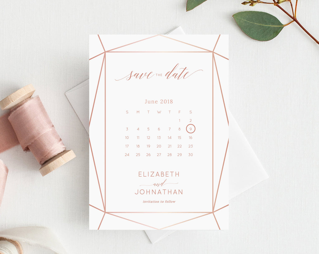 Save the Date Template, Save the Date Calendar Printable, Wedding Cale