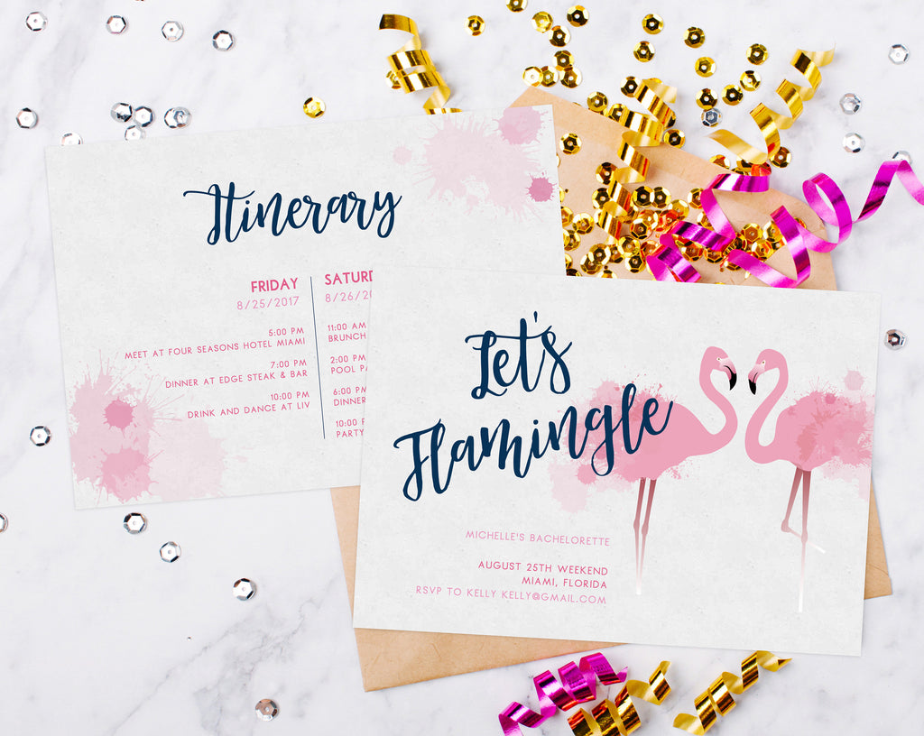 INSTANT DOWNLOAD Bachelorette Invitation Template, Tropical Beach Flam | paperandthings1024 x 816
