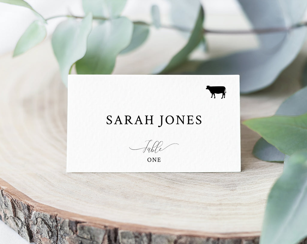 Wedding Place Cards Template With Meal Choice Selection, Seating Card,  Wedding Table Cards, Printable, Instant Download, Templett, W27