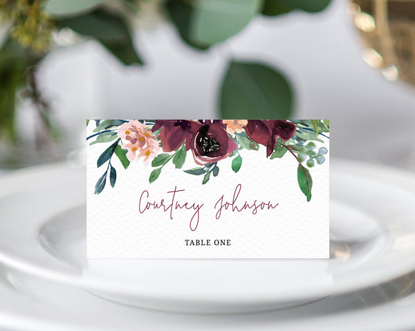 wedding reception name cards
