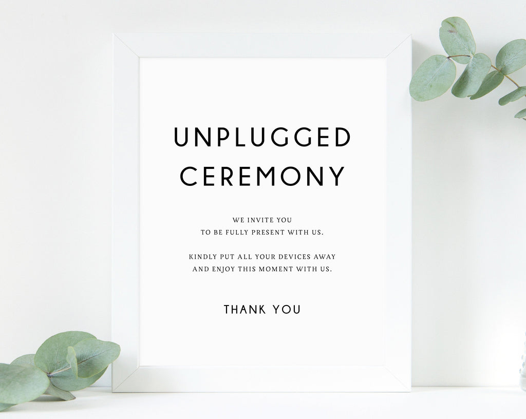 printable unplugged ceremony