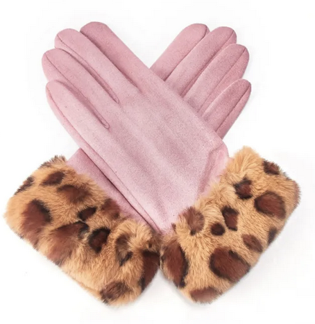 faux fur gloves