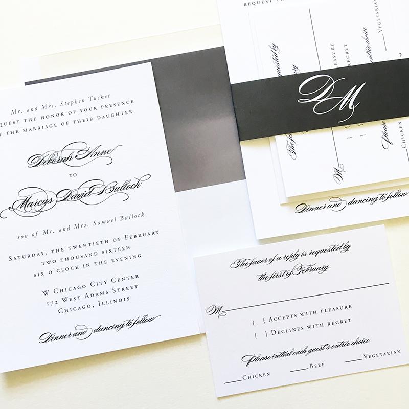 Grace Wedding Invitation - Flat Printing – Blush Paperie