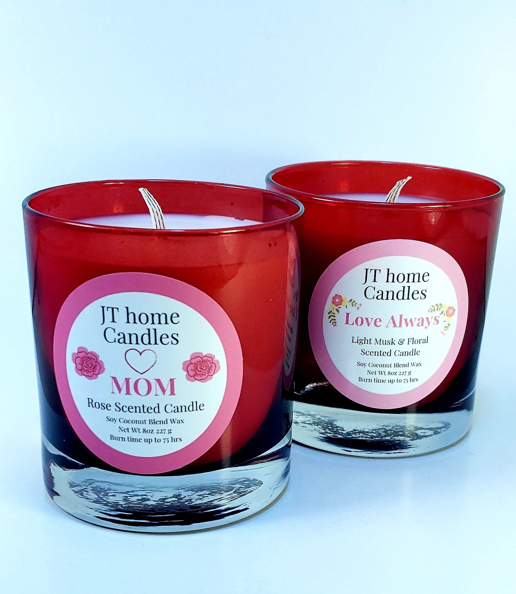 I Love Mom Red Rose Scented Candle