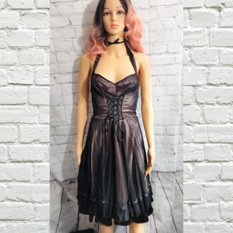 Lip Service Pink & Black Satin Corset Dress (XL) - PreLoved Apparel - Catch  These Magick Hands