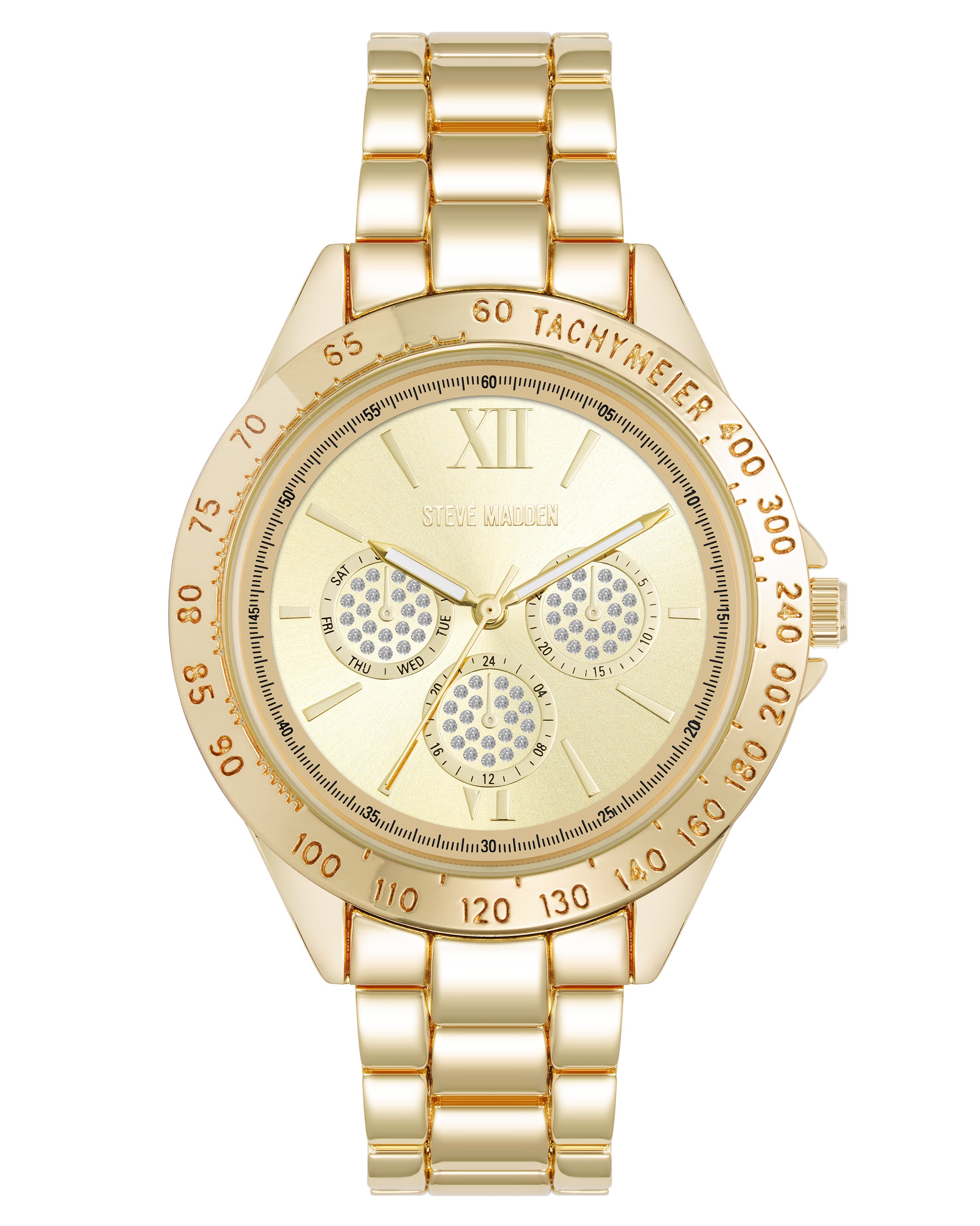 LUXURY STATEMENT WATCH GOLD WHITE – Steve Madden South Africa