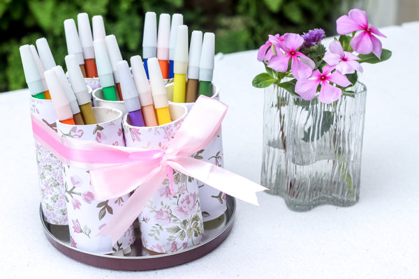 Homemade Crafted Pencil Case Made of Toilet Paper Tubes