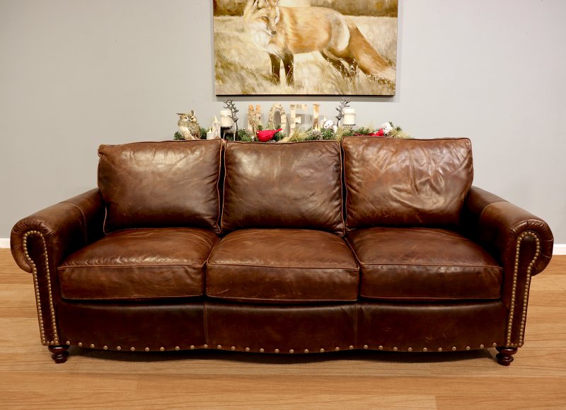 man made leather sofa