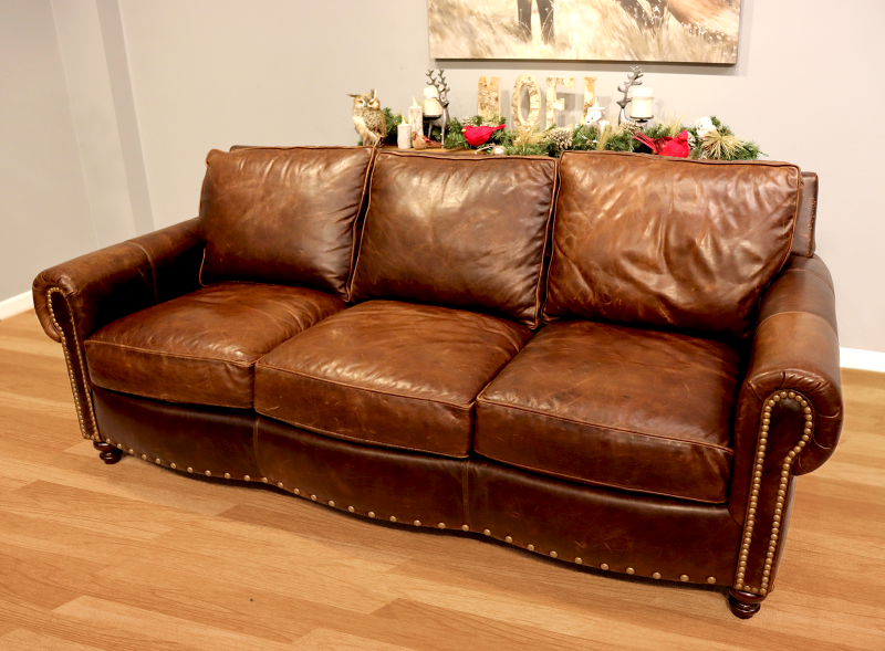 hampton leather reversible sofa