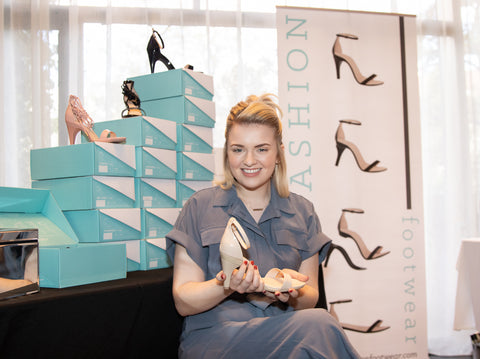 woman showcasing footwear