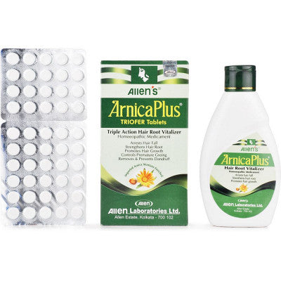 Allens Arnica Plus Hair Vitalizer 100 Ml Triofer 50 Tablets Kit Buy  box of 1 Kit at best price in India  1mg