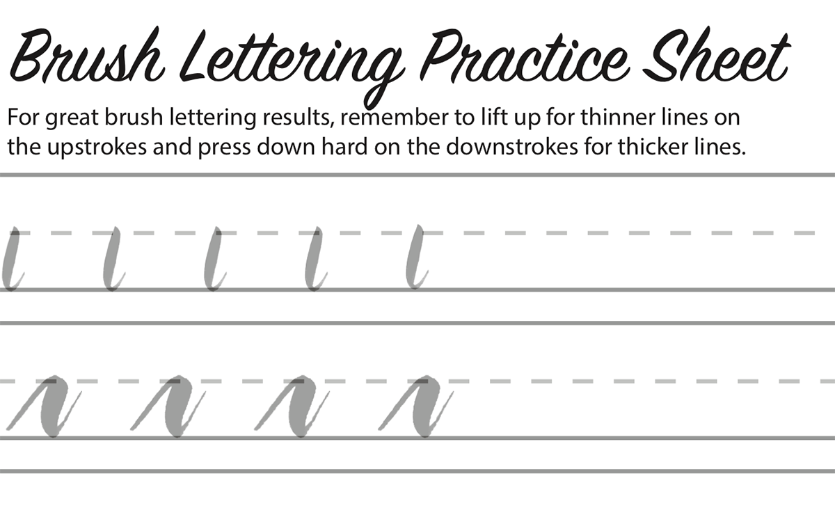 brush calligraphy practice sheets