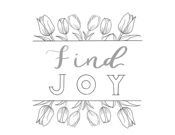 Find Joy - Free Coloring Page