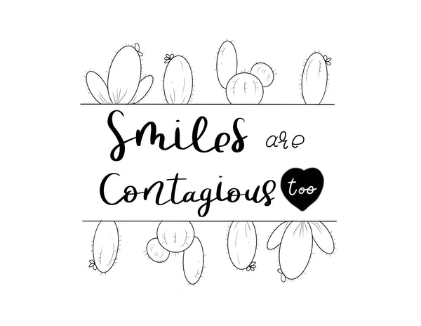 Smiles Are Contagious Free Coloring Page