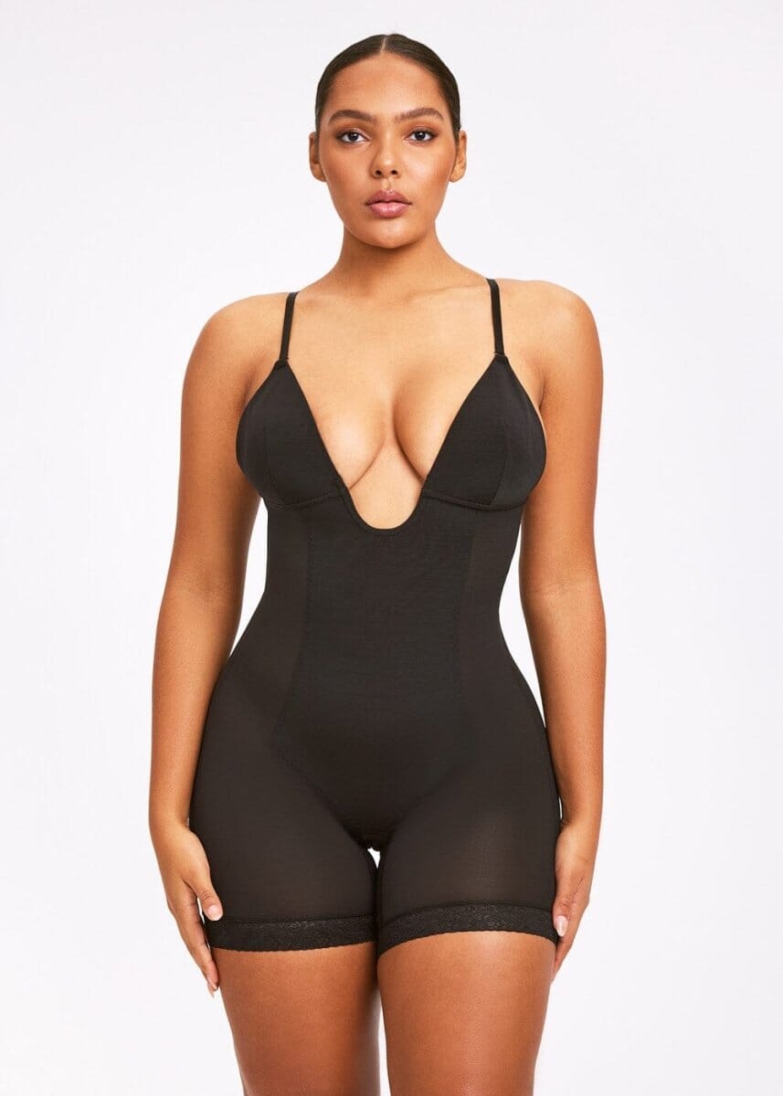  Invishaper Plunge Backless Body Shaper Bra, Backless Low Back  Thong Bodysuits, Built-in Deep V Bra Body, Shaper Seamless Sexy Full  Bodysuit, Party Dress Invisible Bras Shapewear (XXL,A) : Clothing, Shoes 