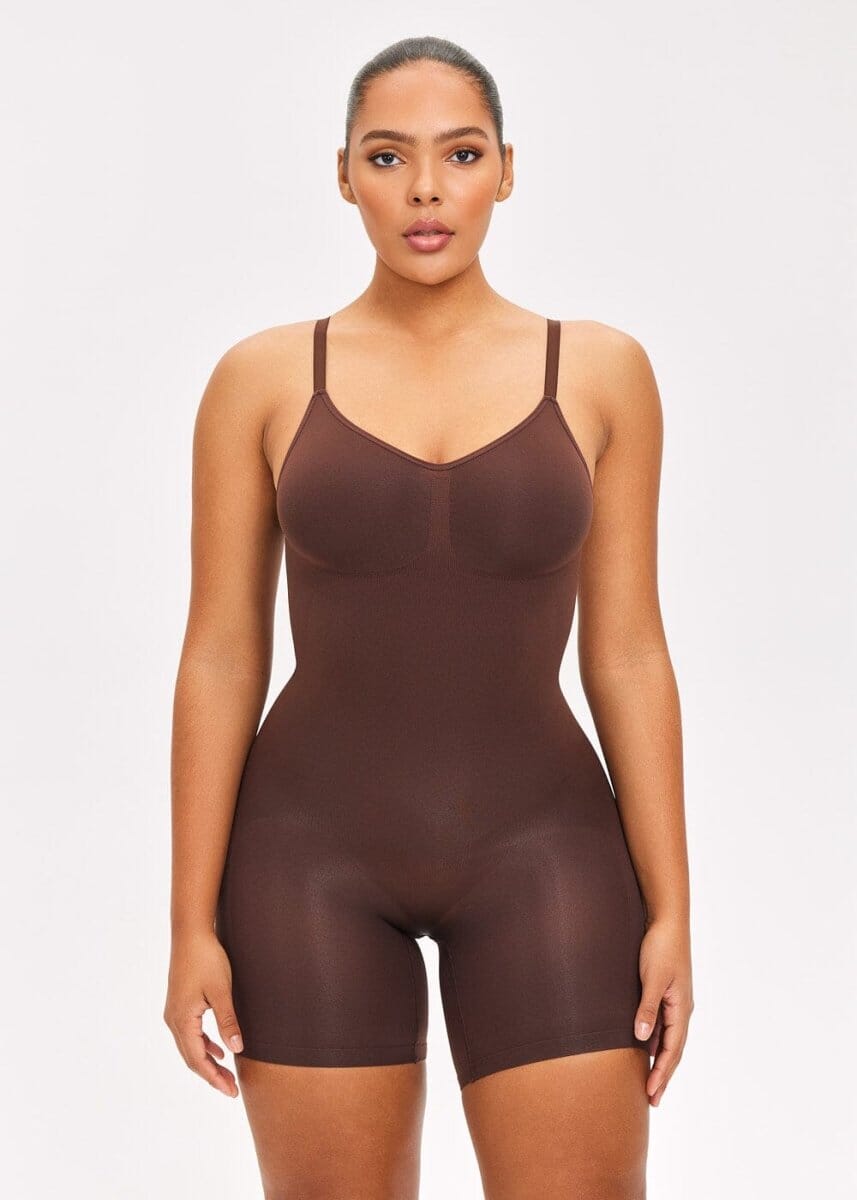 lingding Halft Back Body Shaper Bra Bodysuits Seamless Thong Women's Deep V  Neck Compression Garments After Liposuction, Beige, XX-Large : :  Clothing, Shoes & Accessories