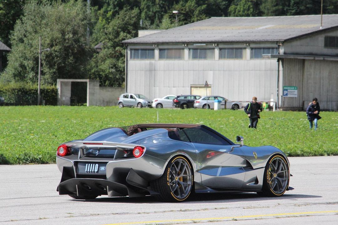 2014 Ferrari F12 TRS rear silver