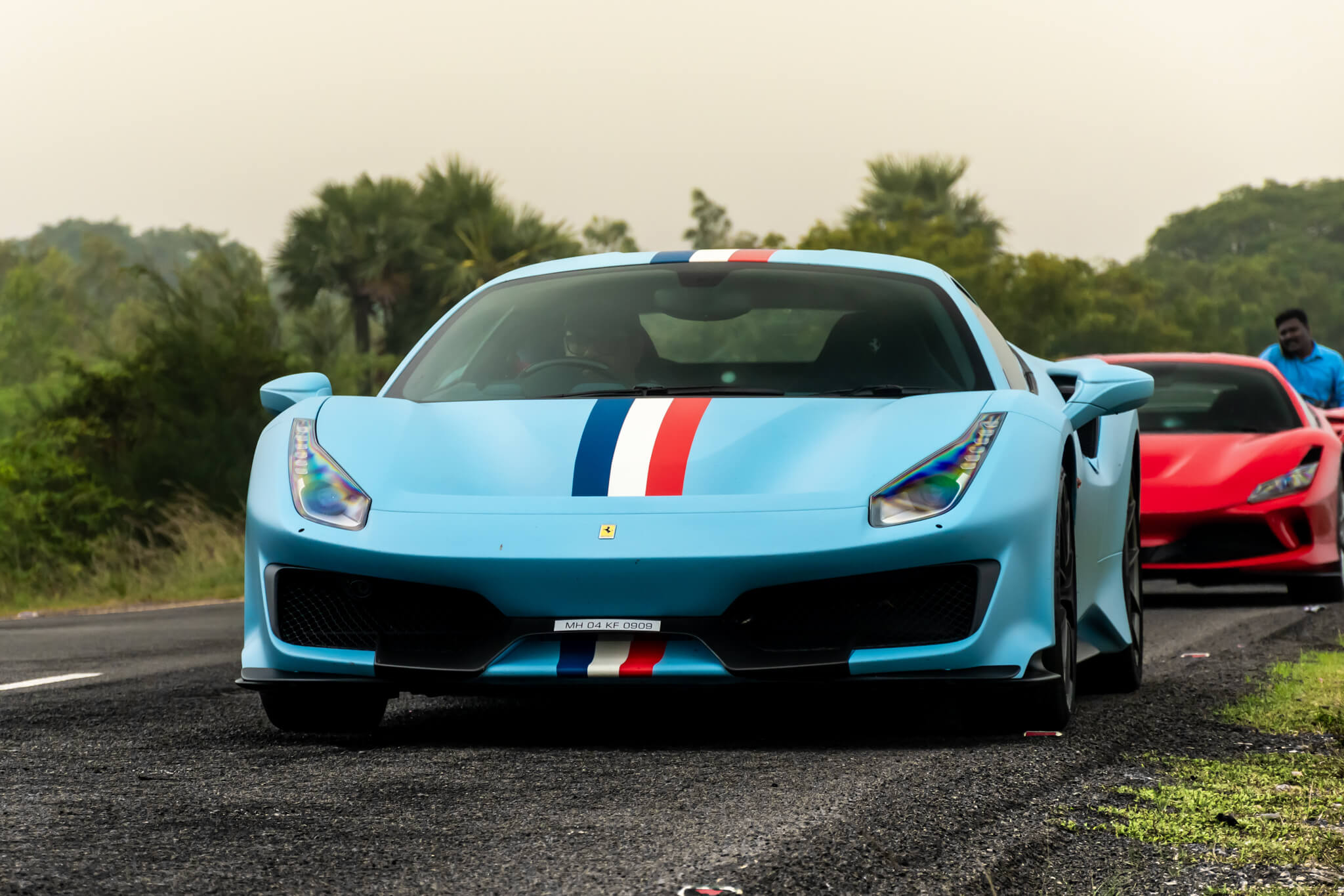 Azzurro La Plata Opaco Ferrari 488 Pista