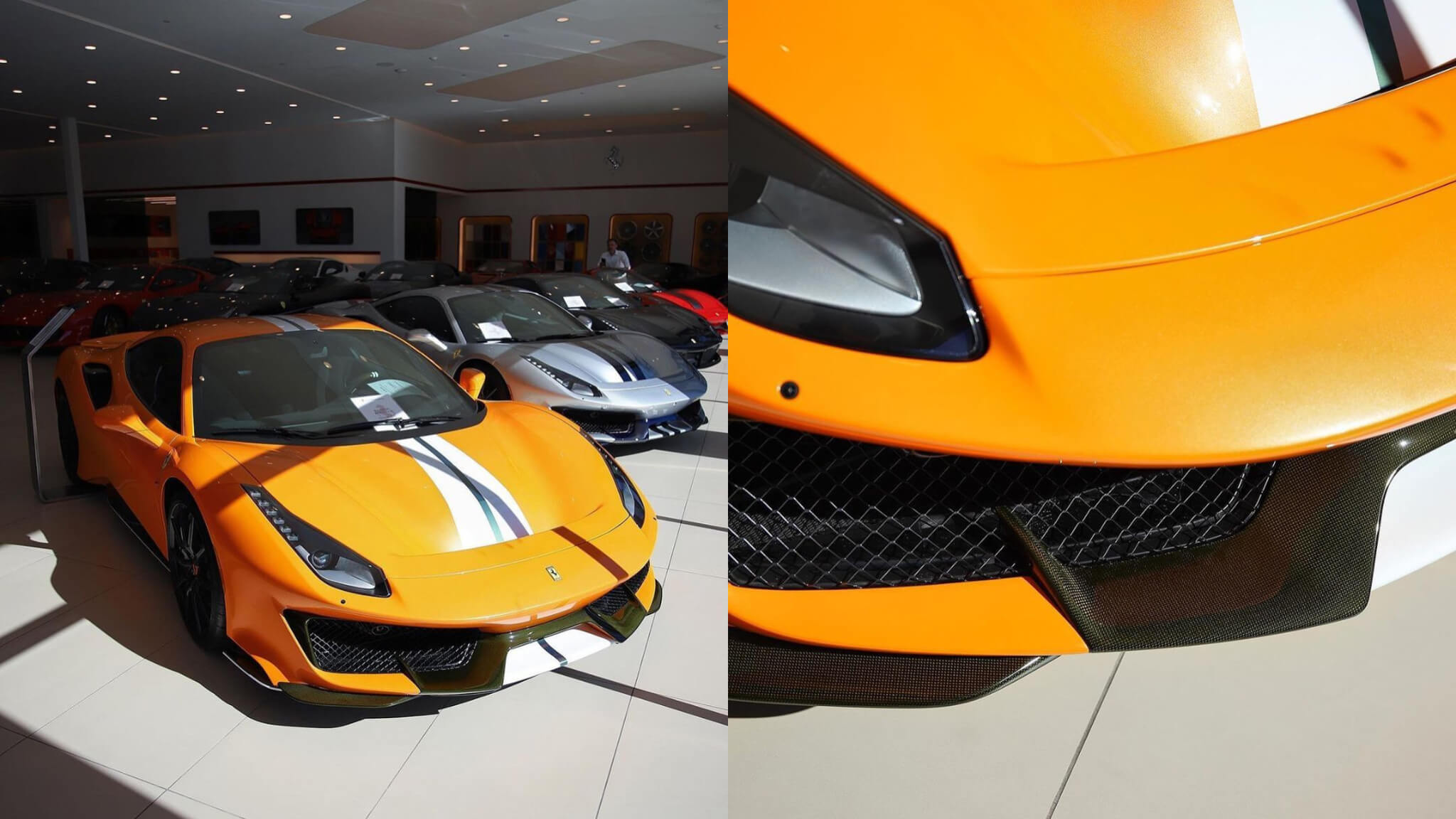 Ferrari 488 Pista in Arancio Borealis