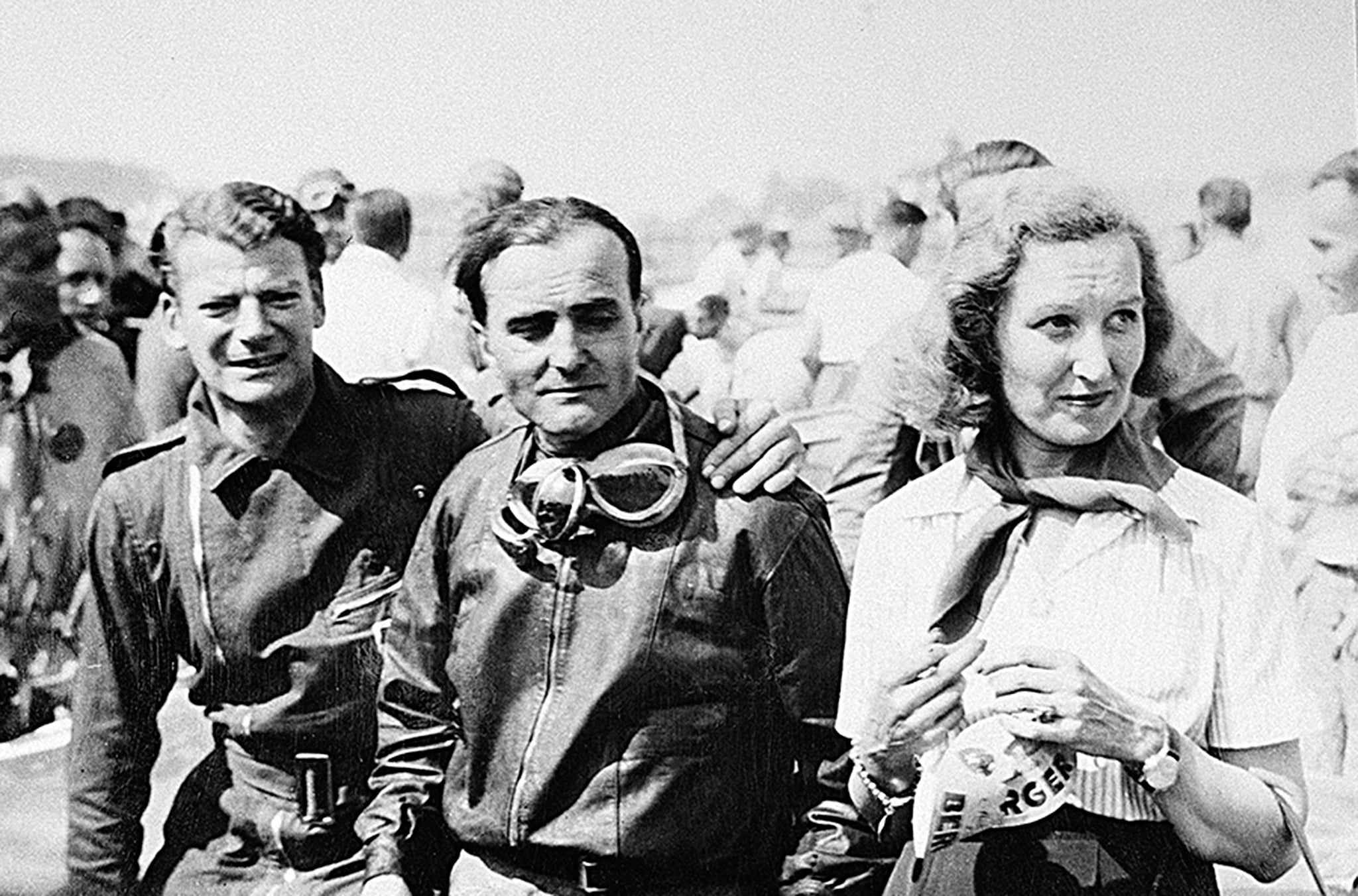 Peter Mitchell-Thomson, Luigi Chinetti and Marion Chinetti Le Mans 1949