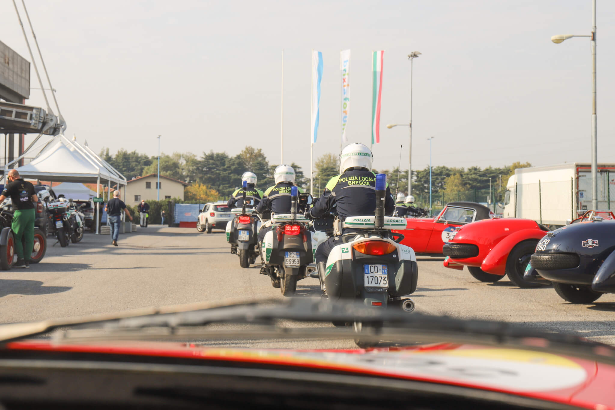 Police escort Mille Miglia 2020