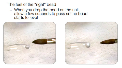 The feel of the right acrylic nail bead