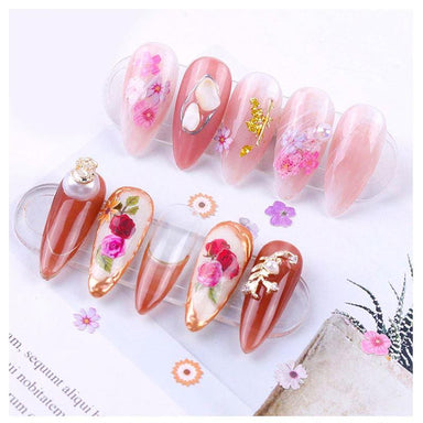 Dried flowers nail art accessories dried flowers colorful life nail flower  stickers 12 color color a