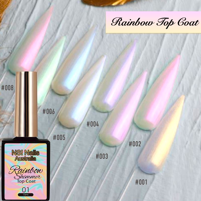 Image of Rainbow Shimmer Gel Polish Top Coat