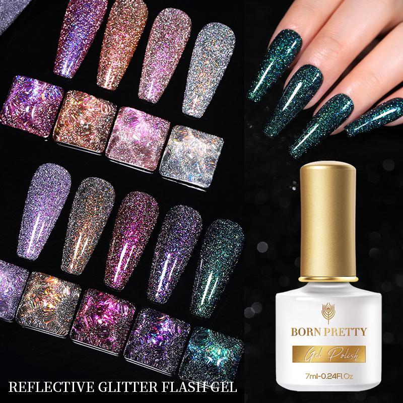 Image of Reflective Glitter Flash Gel Polish BORN PRETTY