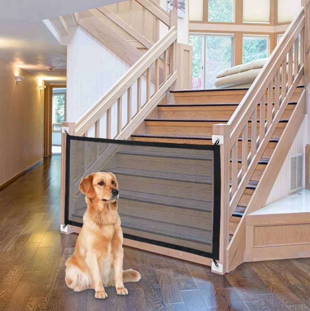 Best Dog Gate Mesh Retractable Indoor Stairs Expandable Puppy Safety