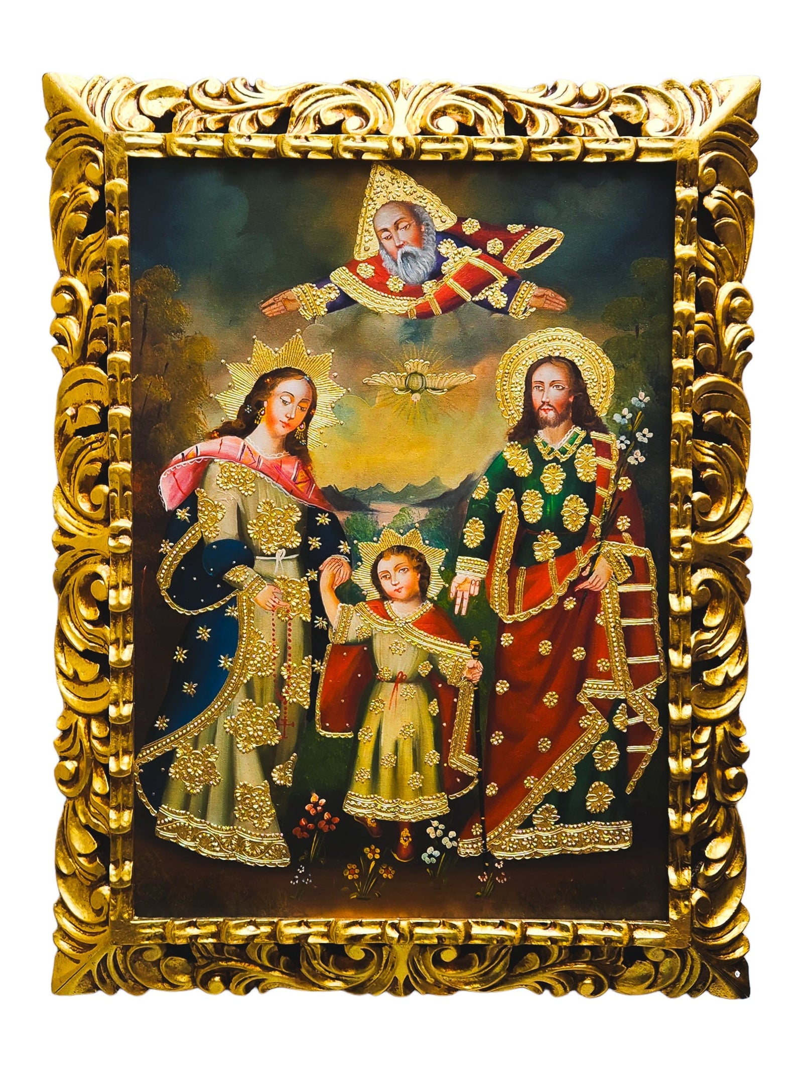 Quadro Entalhado Madeira Nobre - Sagrada Família x - Ícones Católicos,  Jogos, Velas, Tábuas e Presentes