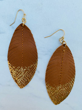 Light As A Feather Earrings - Caramel