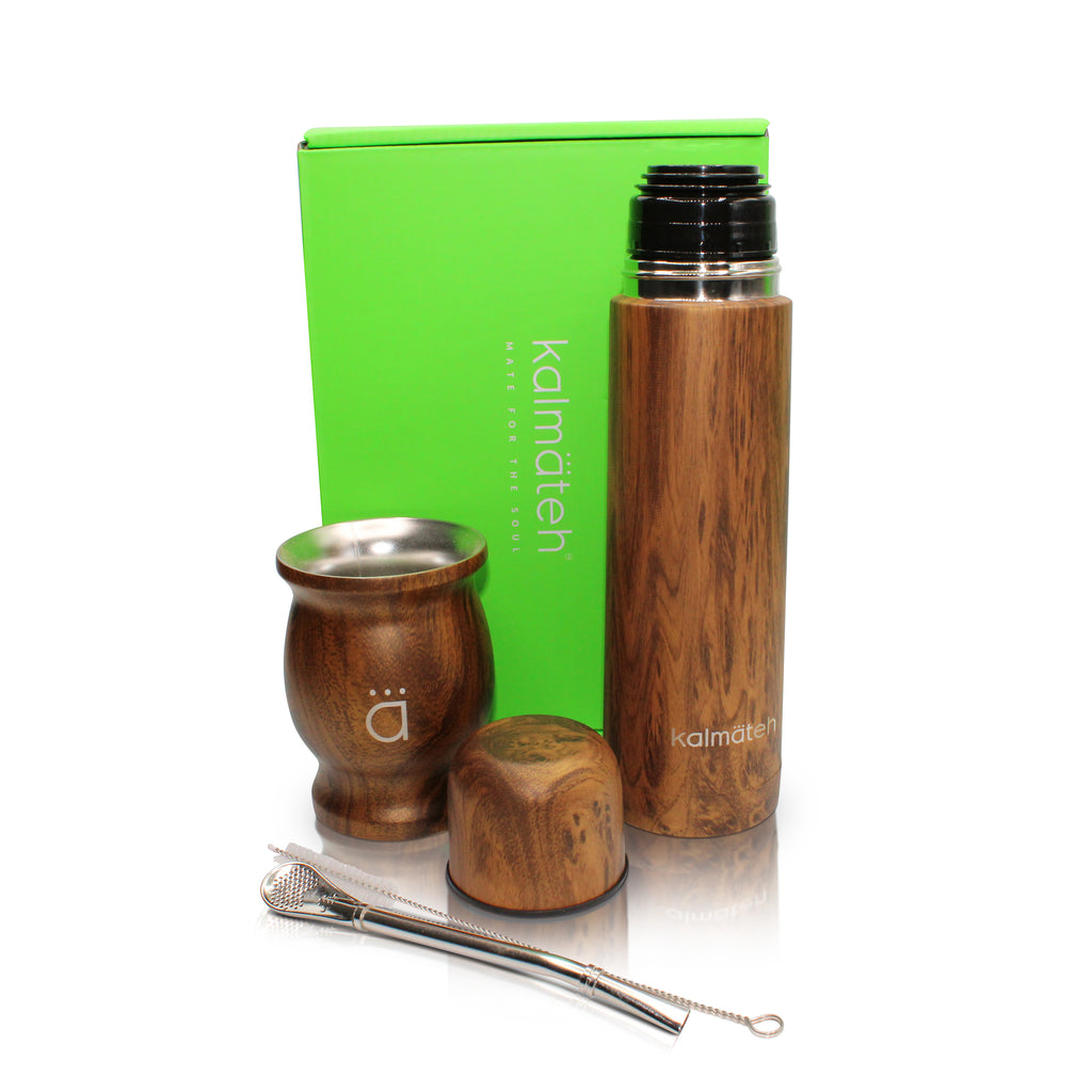 Complete Mate Set with Thermos, Yerba Mate, Sugar Holder - San