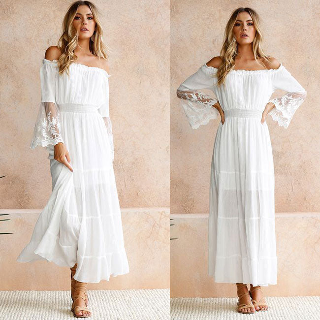 white strapless summer dress