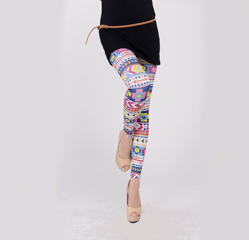 colorful print leggings