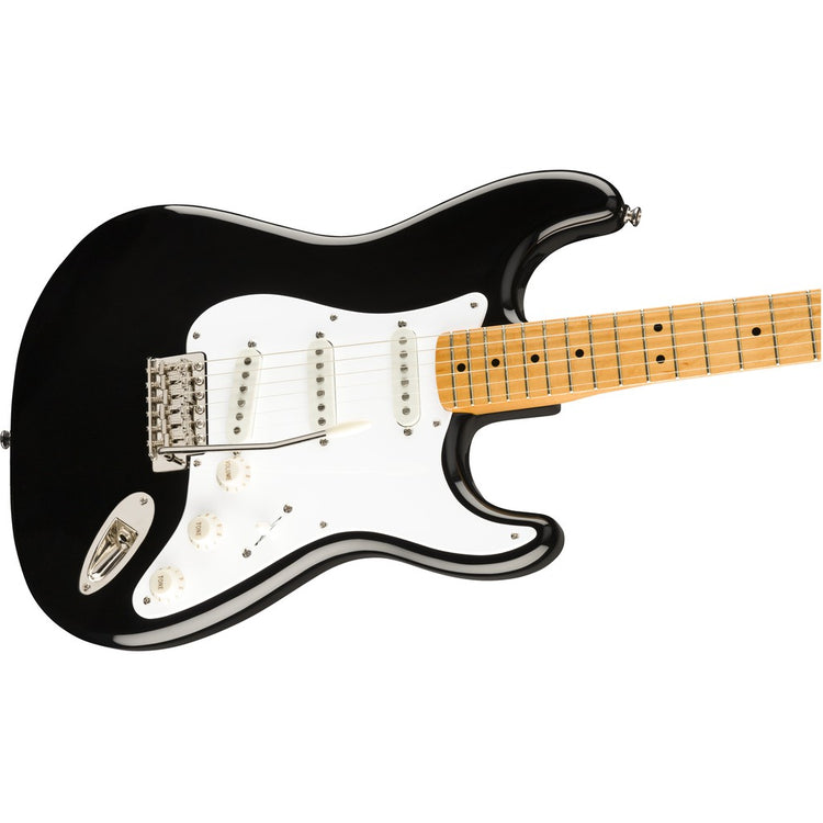 Fender Squier 0374005506 Classic Vibe 50s Stratocaster Electric Guitar Black Maple FB - Reco Music Malaysia