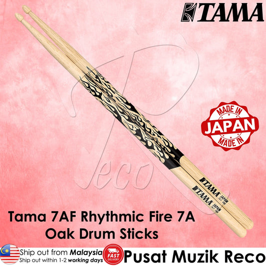 Tama 5a-f-br Drumsticks Red Rhythmic Fire Black