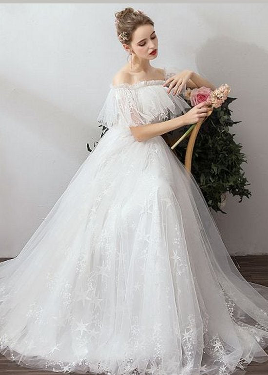 Affordable Ivory Outdoor Garden Wedding Dresses 2019 A Line