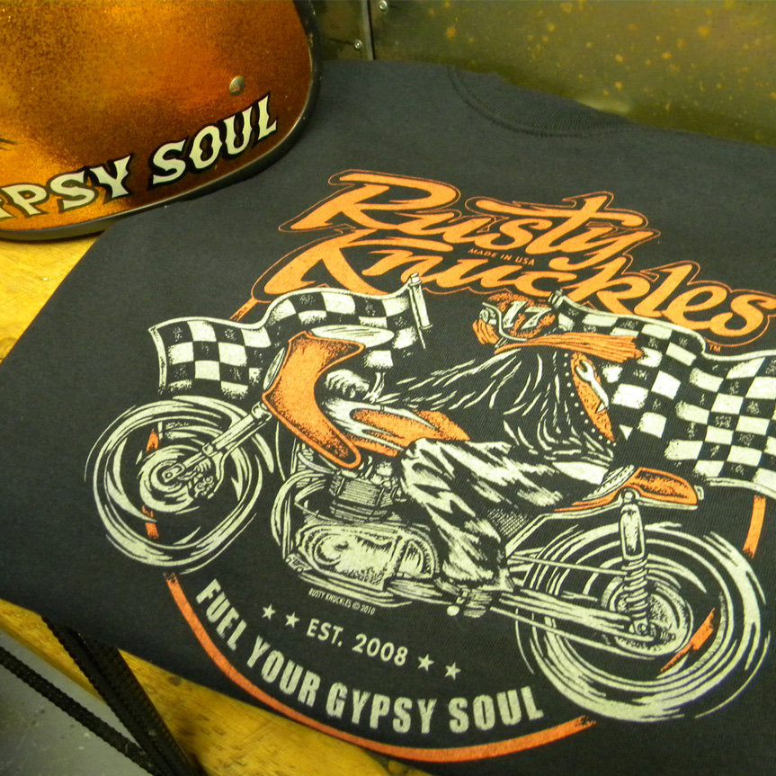 Rusty Knuckles Cafe Racer 17 Mens Tshirt