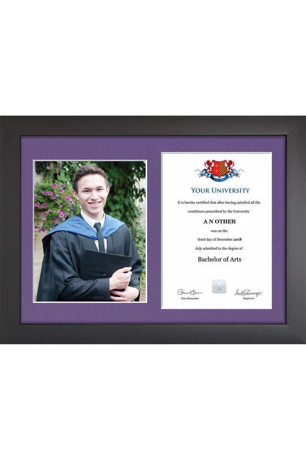 University of Liverpool - Dual Graduation Certificate and Photo Frame - Modern Style