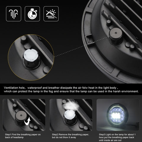 NINTE 400W Round LED Trunk Headlights