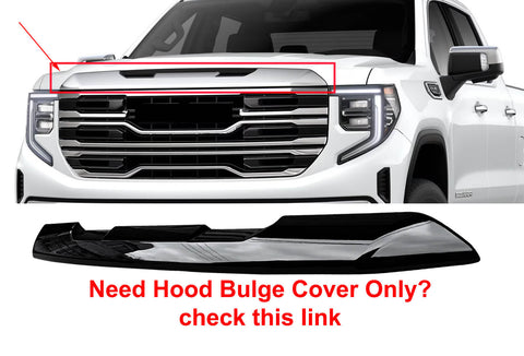 NINTE For 2022-2024 GMC Sierra 1500 Upper Grille hood bulge cover